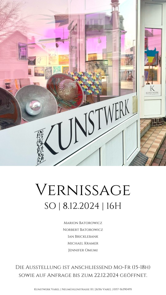 Vernissage im Kunstwerk Varel am 08.12.2024